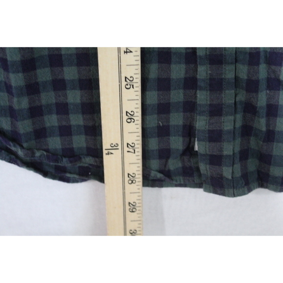 Lucky Brand Men Green Blue Plaid Button Down Shirt Slim Fit Size Medium - Picture 6 of 10
